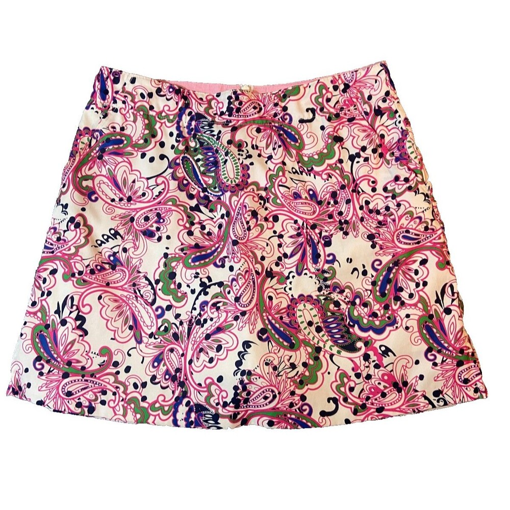 Lady Hagen Pink Paisley Skort Stretch Golf Tennis Shorts/Skirt Women's Size 12